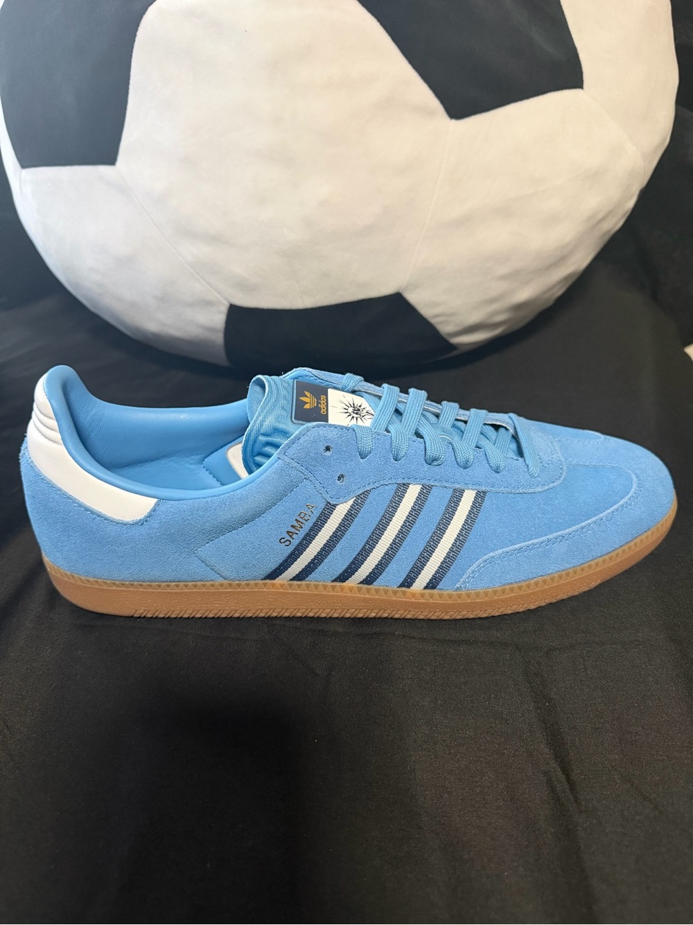 Samba Argentina World Cup adidas Samba Suede Sneaker in Light Blue White & Gum